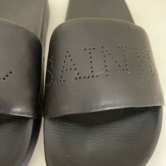 All Saints Karli leather Black Flip Flop Slides Sandals 10 new in box - Picture 10 of 14